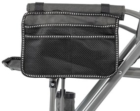 Leziter Comfort Plus scaun de pescuit cu braț și suport pentru pahare gri