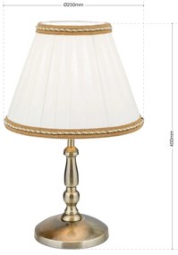 Veioza / Lampa de masa stil clasic H40cm Tonia LA 4-1084/1 Patina OR