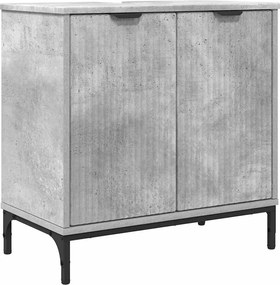 vidaXL Dulap pentru Chiuveta de Baie Gri din beton 60,5 x 33,5 x 61 cm