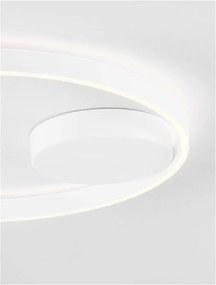 Lustra LED aplicata design modern minimalist HEDRA D-60cm alb