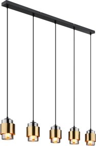 Globo 15560-5H - Lustră suspendată pe cablu MILLEY 5xE27/40W/230V negru/alamă