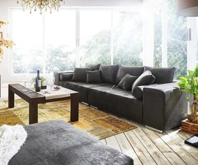 Canapea extensibilă dumonde cu ladă de depozitare si sezut confortabil din spuma high-density, Marbela Madagaskar Grey XXL 295x100 cm