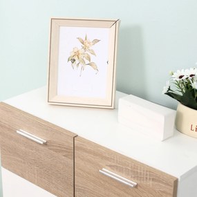 kleankin Dulap de Podea pentru Baie cu 2 Uși și Rafturi Interioare Reglabile Mobilier Auxiliar din Lemn Multifuncțional pentru Living Bucătărie Dining 60x30x85 cm Alb | Aosom Romania