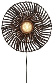 Aplica de perete eco din ratan Zanzibar flat 40cm S, bl