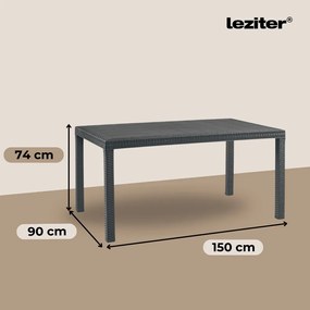 Set mobilier de grădină Hellma 4+1, grafit