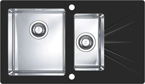 Chiuveta inox Alveus Karat 20 inox - negru 86x50 cm stanga