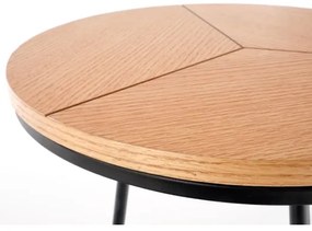 Măsuță de cafea CARIDA 49x45 cm negru/stejar