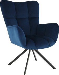 Scaun de design, ţesătură albastră, KOMODO