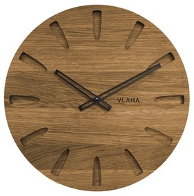 Ceas VLAHA VCT1022 Grand, stejar, negru, diam. 45 cm