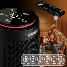 Deuba Incalzitor ceramic 2000W - negru