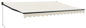 Copertina retractabila, crem, 4x3 m, textil si aluminiu