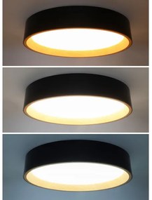 Plafonieră LED dimabilă Solight WO8016 LARIOS LED/48W/230V d. 39 cm negru + telecomandă