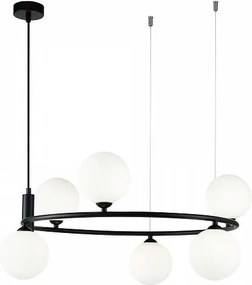 Corp de iluminat suspendat negru 6 becuri Pendant Lamp Ring | MAYTONI