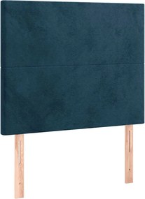 vidaXL Tăblie de pat albastru închis 100x5x118/128 cm catifea