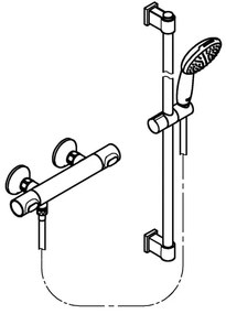 GROHE 34805001 - Baterie termostatică de duș PRECISION FLOW DN 15, crom