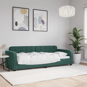 354053 vidaXL Cadru de pat, verde închis, 80x200 cm, catifea