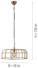 Lustră pe lanț AMIR 1xE27/25W/230V Leuchten Direkt 11493-60