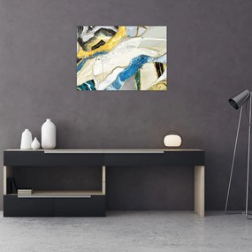 Tablou pe sticlă - Marmură colorată (70x50 cm)
