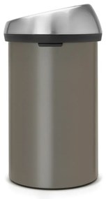 Cos de gunoi Brabantia Touch Bin 647249, 60 L, Deschidere lina si silentioasa, Gri