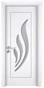 Usa Interior din MDF Novo Doors ND310, Cadru din Lemn Masiv, Geam Sablat, KIT COMPLET, Toc , Manere si balamale incluse (Culoare: Alb, Toc: Fix,