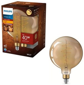 Bec dimmabil LED VINTAGE Philips G200 E27/7W/230V 2000K