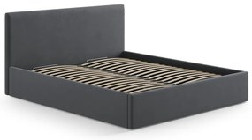 Tăblie de pat gri tapițată 190,5x100 cm Remo – Micadoni