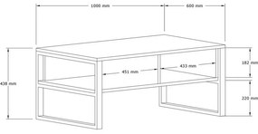 Măsuță de cafea Devon White and Black