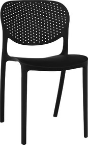 Scaun FEDRA NEW, negru, plastic, 46x53x81.5 cm