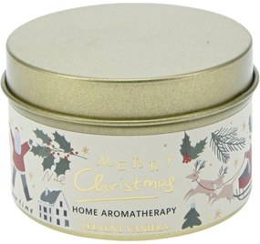 Set de lumânări de Crăciun Merry ChristmasMistletoe and fir/Velvent vanilla, 2 buc