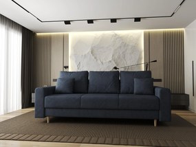Canapea extensibilă dumonde cu ladă de depozitare si sezut confortabil din spuma high-density, Kronos Enjoy Antracit 210x100 cm