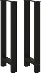 vidaXL Picioare de masă de bar, negre, 2 buc., 50x(100-101) cm, oțel