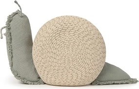 Coș de jucării pentru copii crem-verde salvie din material textil 60x24x30 cm Big Snail – Lorena Canals