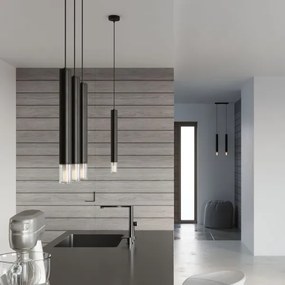 Lustră pe cablu VIZIER 2xG9/40W/230V neagră Sollux SL.0961