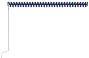 Copertina retractabila automat, albastru si alb, 450x300 cm Albastru si alb, 450 x 300 cm