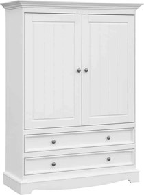 Dulăpior lemn masiv alb Linea, 108 × 45 × 147 cm