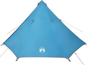vidaXL Cort de familie Tipi pentru 8 persoane, albastru, impermeabil