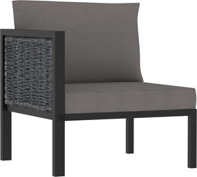 vidaXL Canapea de colț modulară cu cotieră dreapta antracit poliratan