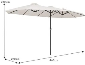 Deuba Umbrelă de soare de grădină XXL - crem