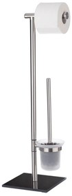 Suport din oțel pentru hârtia și peria de toaletă Wenko Lima
