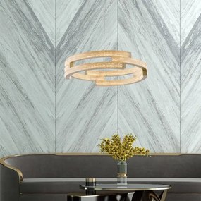 Lustră LED suspendată pe cablu TARJA, LED/36W/230V, 3000/4000/6000K, Ø 60 cm, auriu