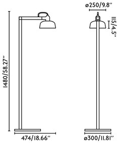 Lampadar/Lampa de podea design ambiental TATAWIN alb