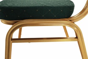 Scaun stivuitor,  verde / vopsea aurie, ZINA 3 NOU