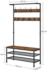 Cuier de podea NAVOR maro/negru