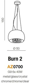 Lustra moderna suspendata design elegant 50cm Burn 2