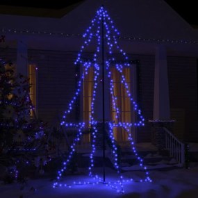 Brad Craciun conic, 300 LED-uri, 120x220 cm, interiorexterior 1, Albastru, 120 x 220 cm