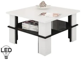 Masă de cafea Fernhill 1 (alb + Negru lucios). 780004