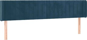 vidaXL Tăblie pat cu aripioare albastru închis 163x16x78/88 cm catifea