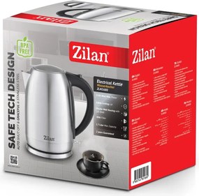 Fierbator electric inox ZILAN ZLN1680 - 2200W, 1.7L, filtru, capac blocare