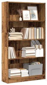 vidaXL Bibliotecă, lemn vechi, 80x24x143 cm, lemn prelucrat