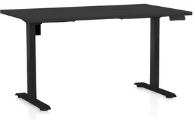 Masa inaltime reglabila OfficeTech B, 140 x 80 cm, bază neagră, negru
